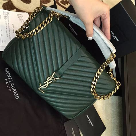 ysl green college bag|ysl college bag large grey.